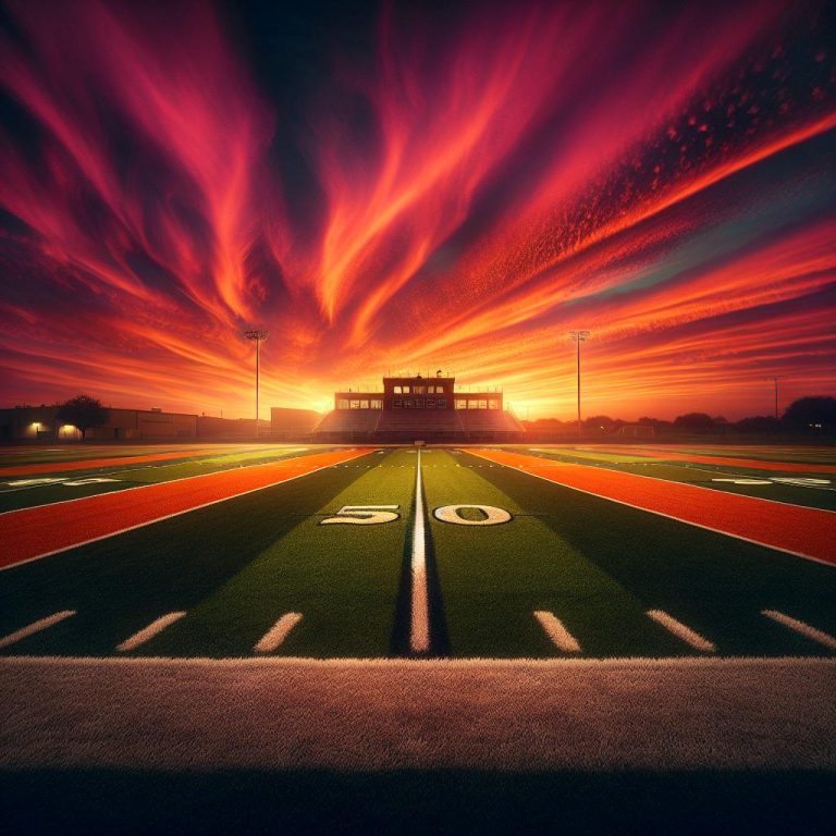 Football Field Sunset