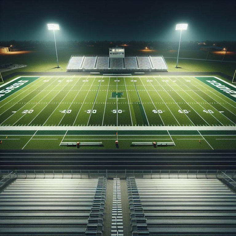 Empty football field.