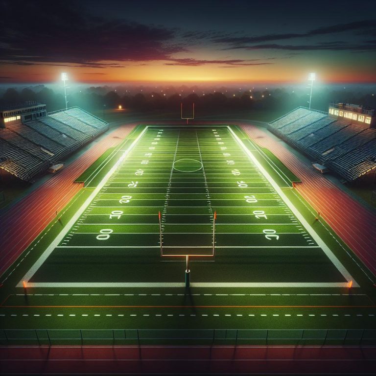 Football Field at Dusk