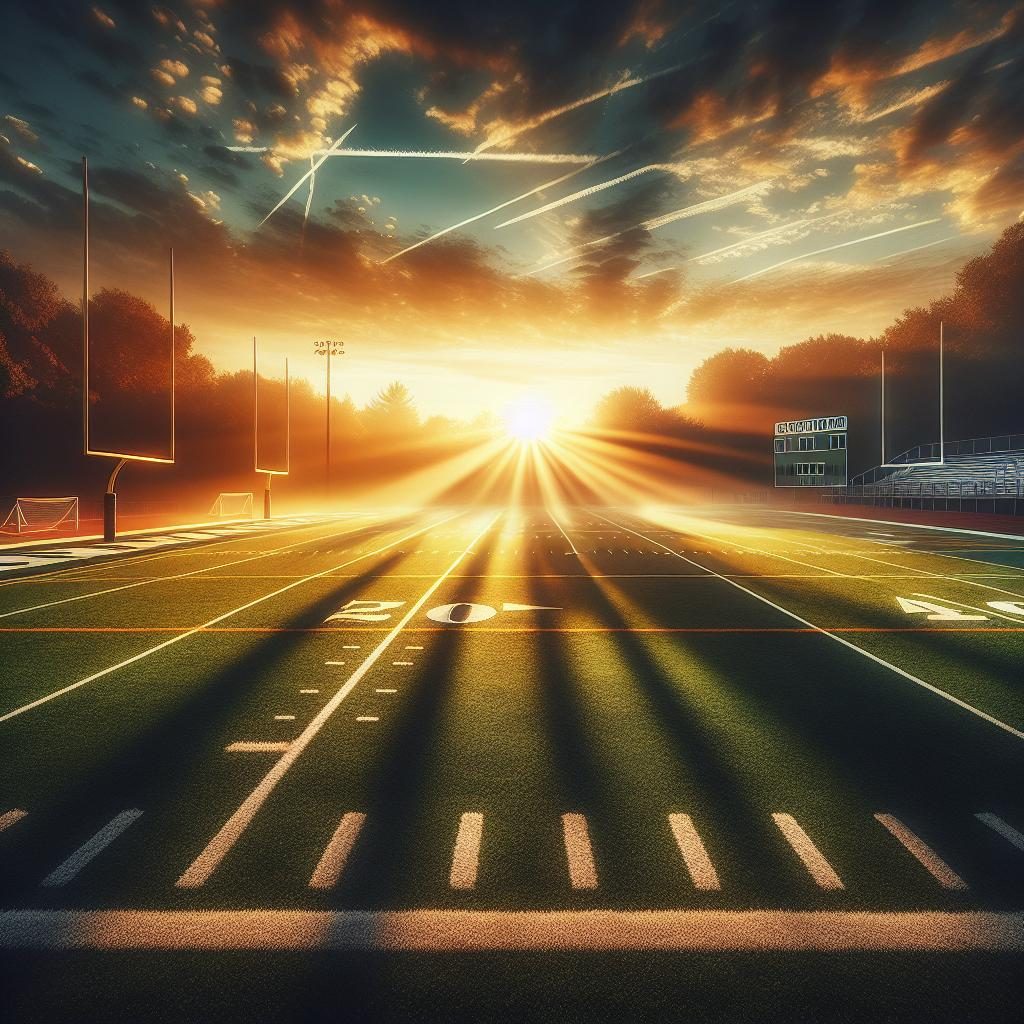 Football Field Sunrise