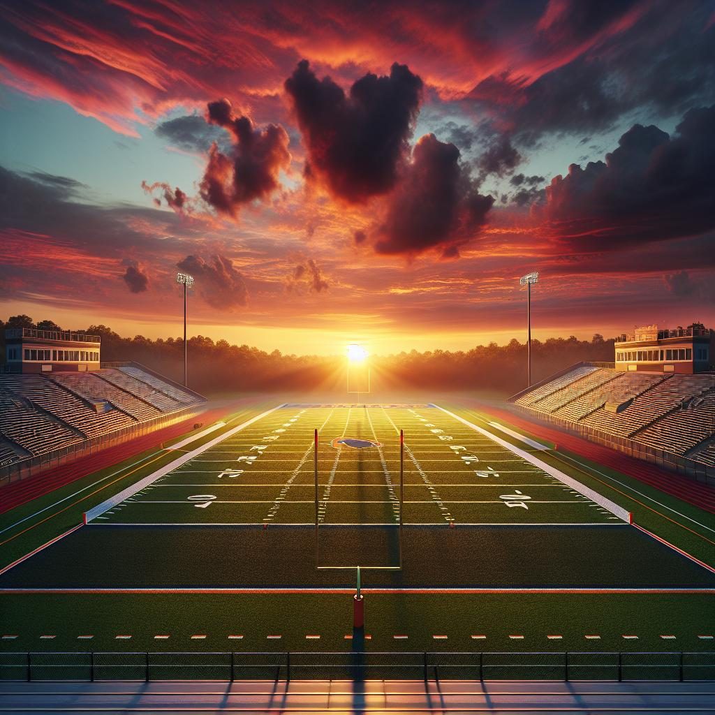 Football Field Sunset