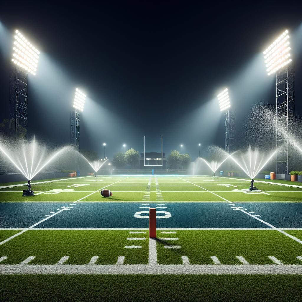 Football Field Under Lights