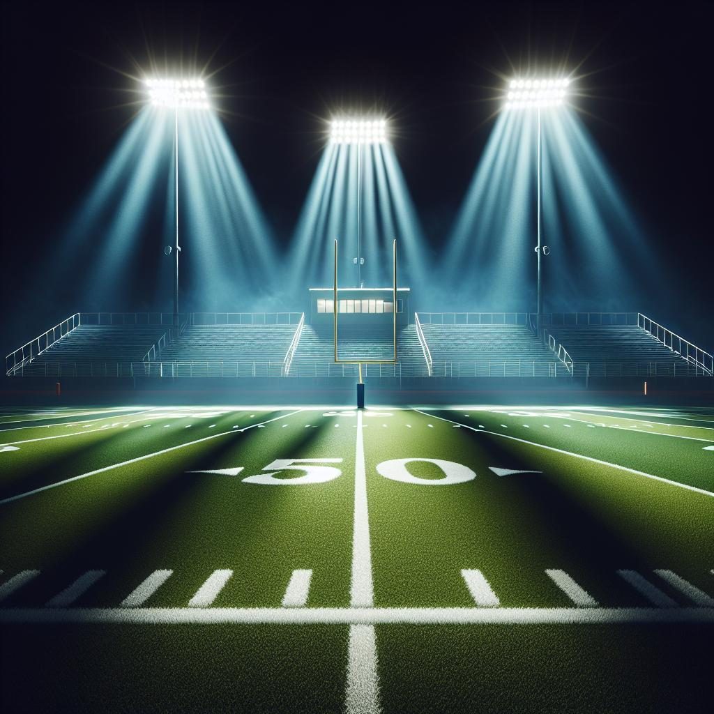 Football field spotlight