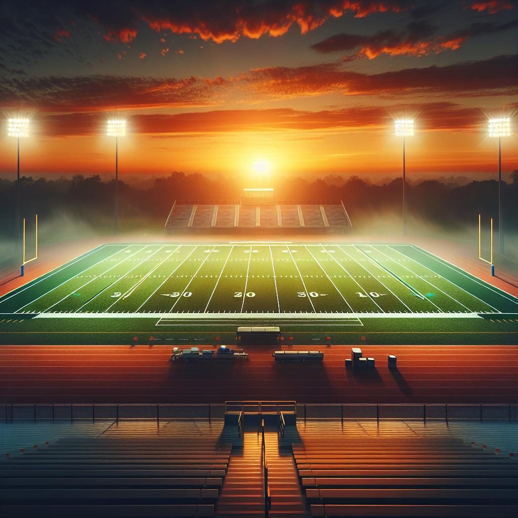 Football Field Sunset