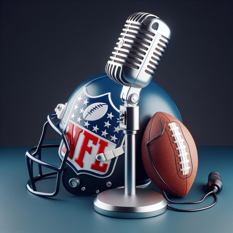 Football helmet and microphone