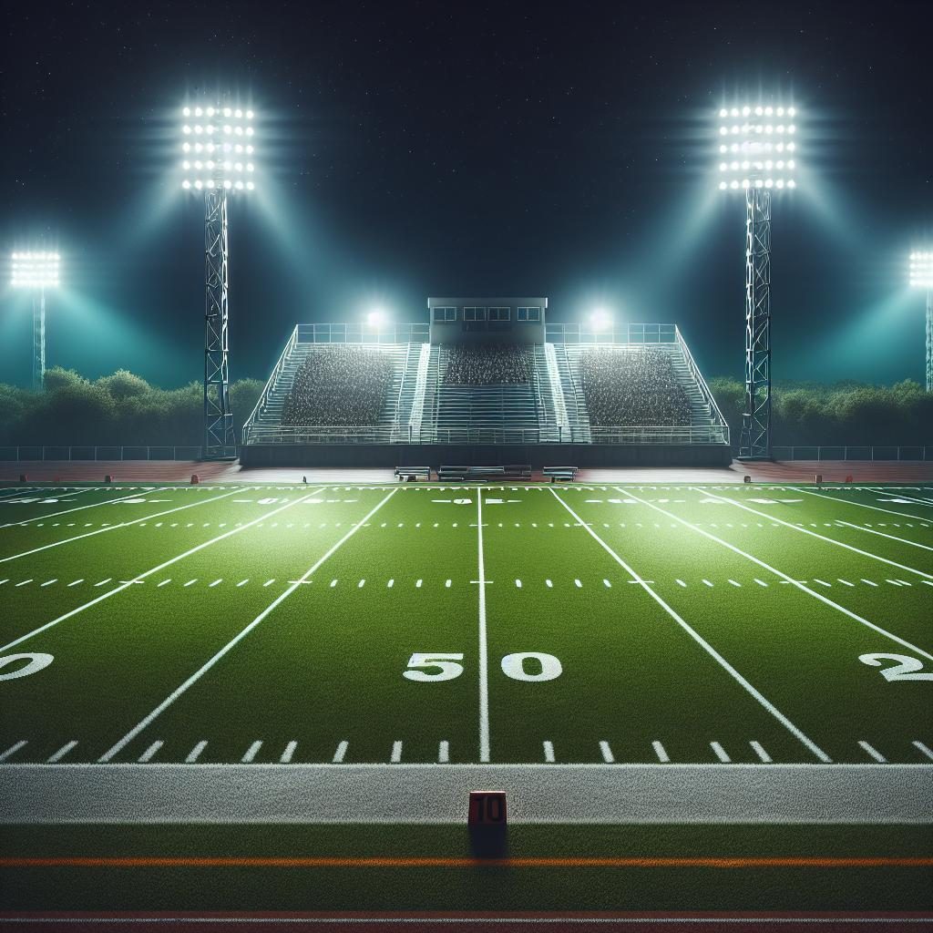 "Football Field Under Lights"