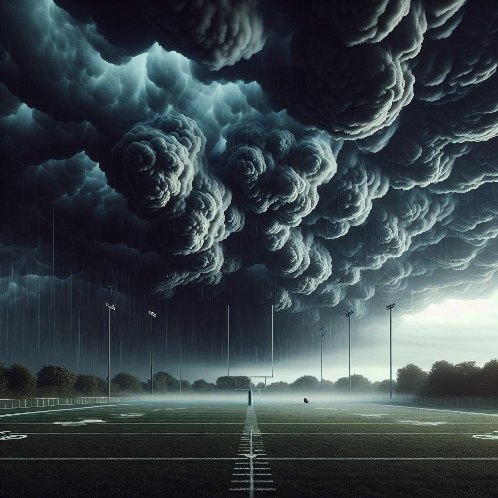 Stormy Clouds Over Field