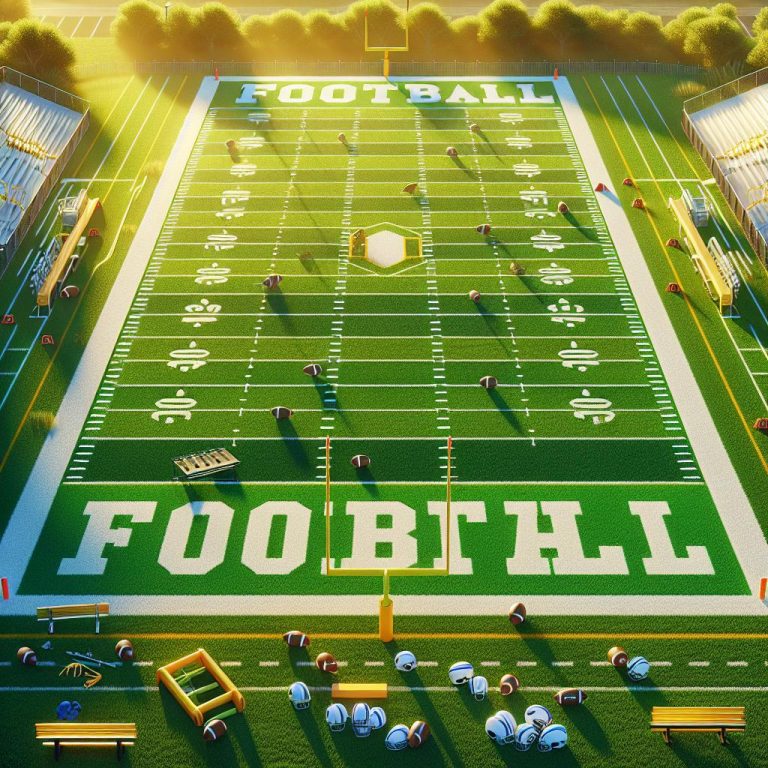 Vibrant Football Field Scene