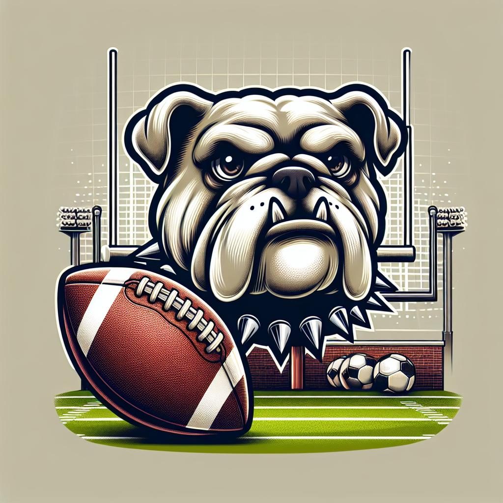 Bulldog Mascot Portrait