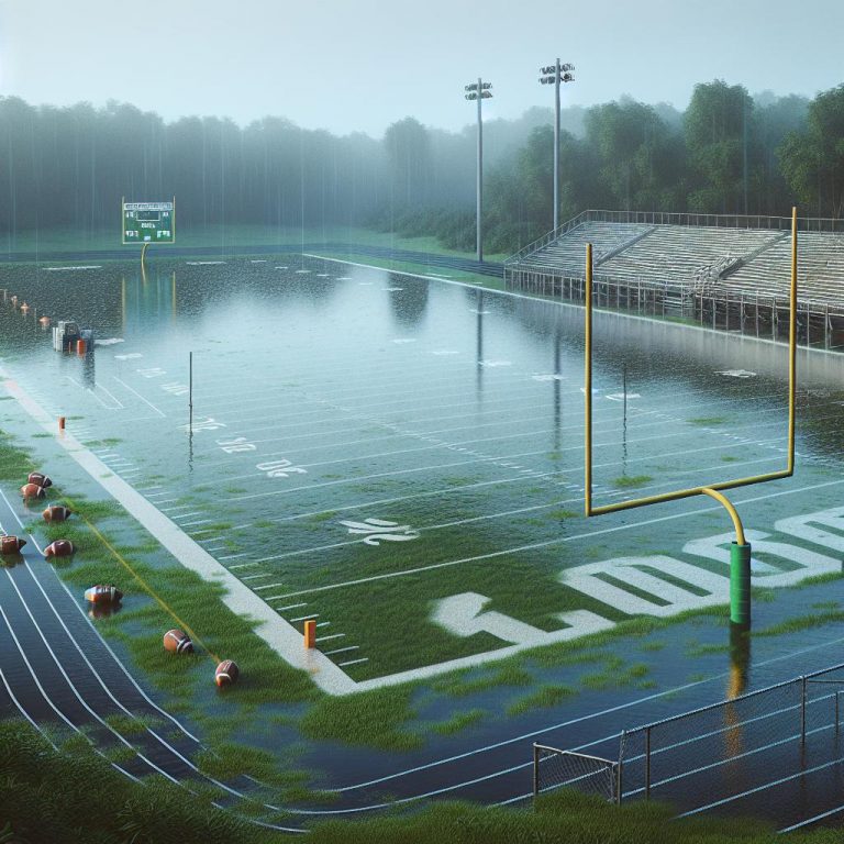 Flooded Football Field