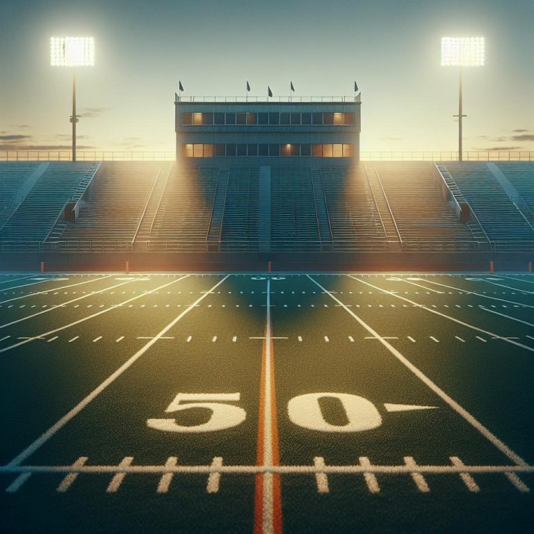 "Football Field at Dusk"