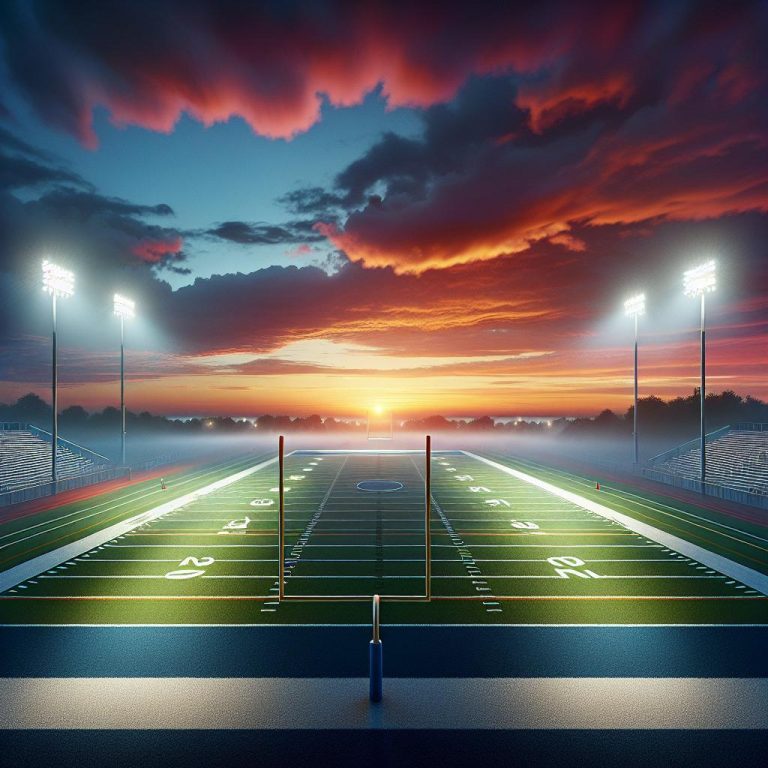 Football Field Sunset