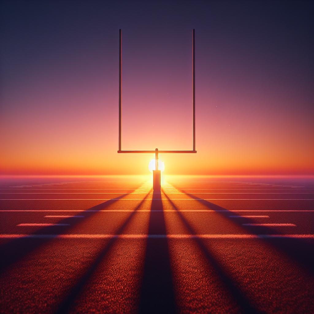 Football Goalpost Sunset