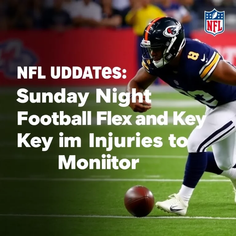 NFL Updates: Sunday Night Football Flex and Key Injuries to Monitor