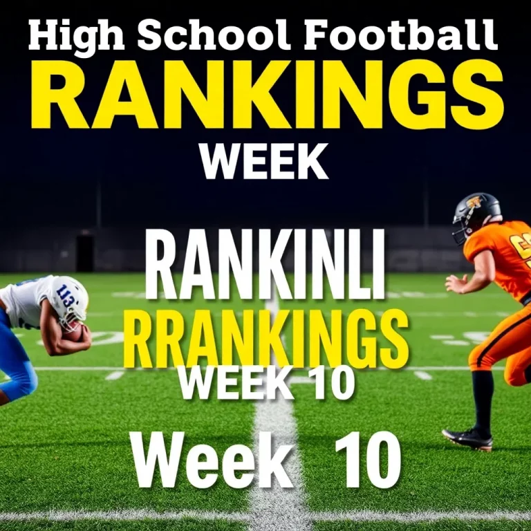 High School Football Rankings Released for Week 10