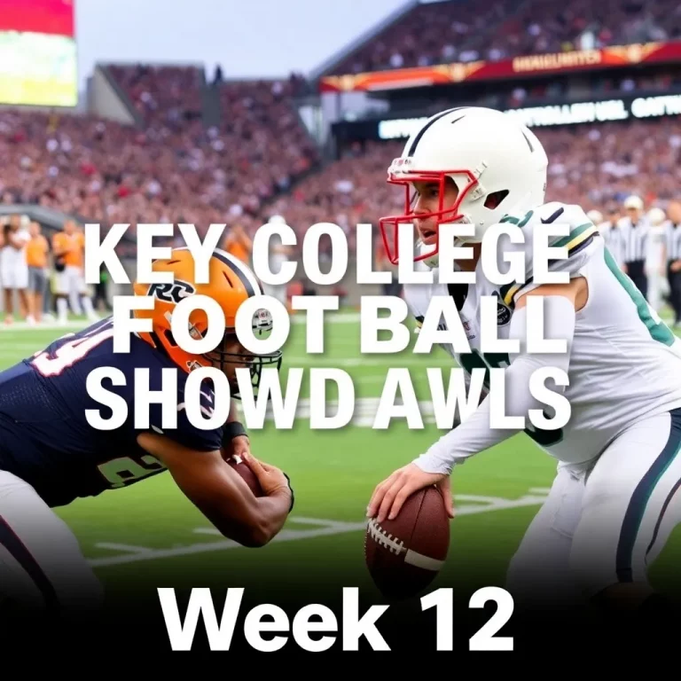 Key College Football Showdowns to Watch in Week 12