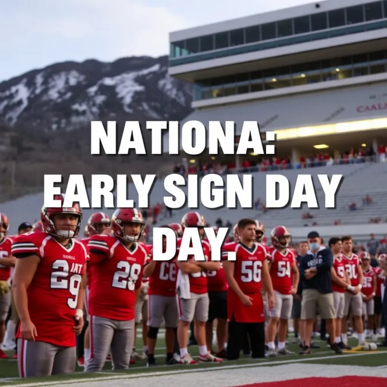 High School Football Players Celebrate National Early Signing Day in Salt Lake City