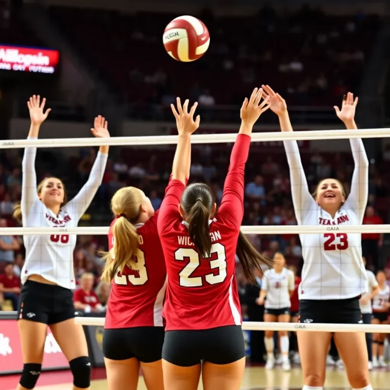 Wisconsin Triumphs Over Texas A&M in Thrilling Volleyball Showdown