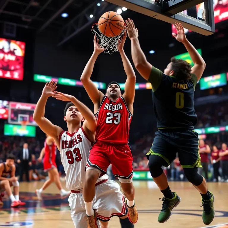 Las Vegas Rebels Secure Thrilling Victory Over Oregon Ducks in College Basketball Showdown