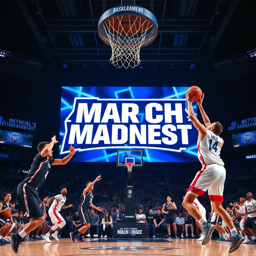 March Madness: College Basketball Teams Battle for Glory in Detroit's NCAA Tournament