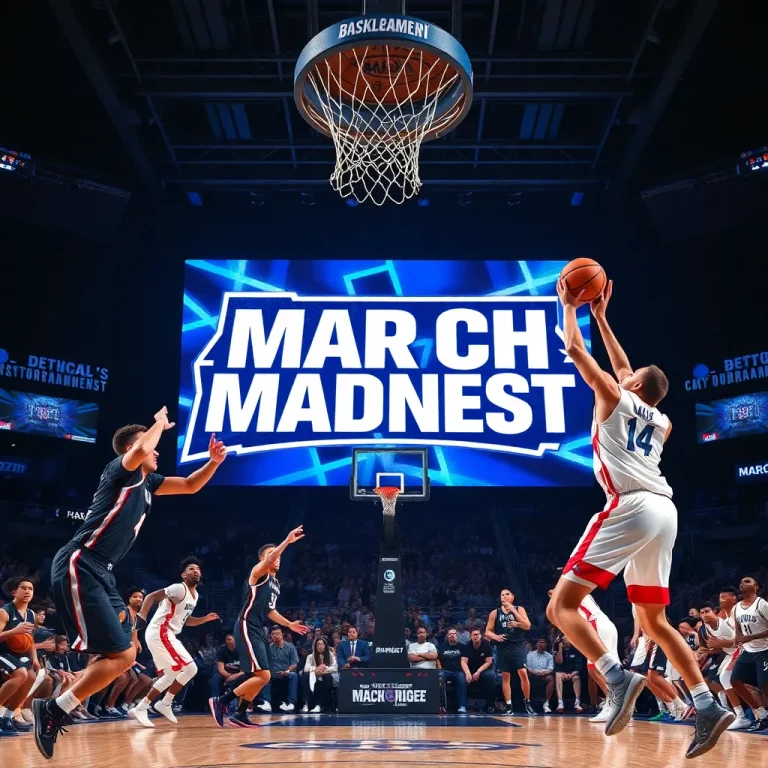 March Madness: College Basketball Teams Battle for Glory in Detroit's NCAA Tournament