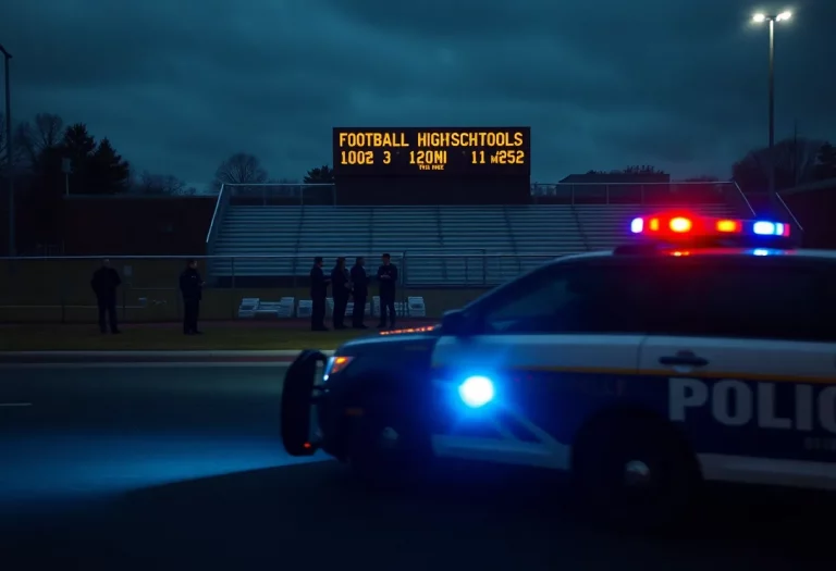 Police presence at high school football field