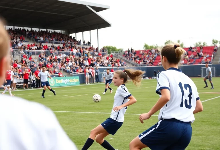 Local high school soccer players competing in an all-star game.