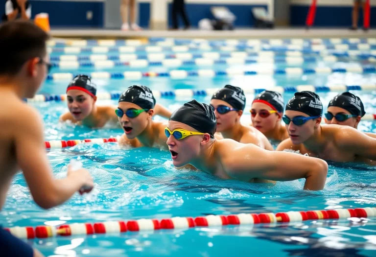 Hinsdale Central High School swimming team practices for state meet