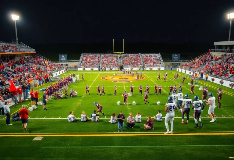 South Sumter Raiders team on the football field