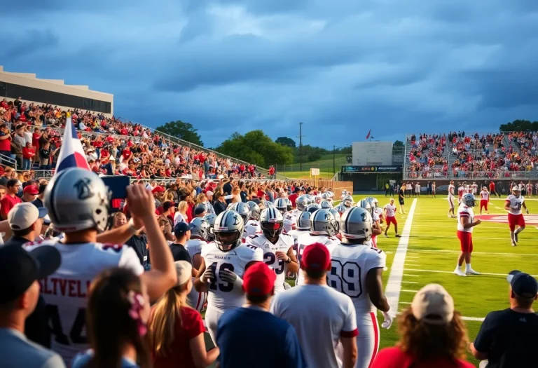 Exciting high school football game in Texas