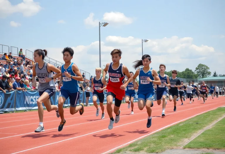 Westlake High School athletes celebrating their championship win.