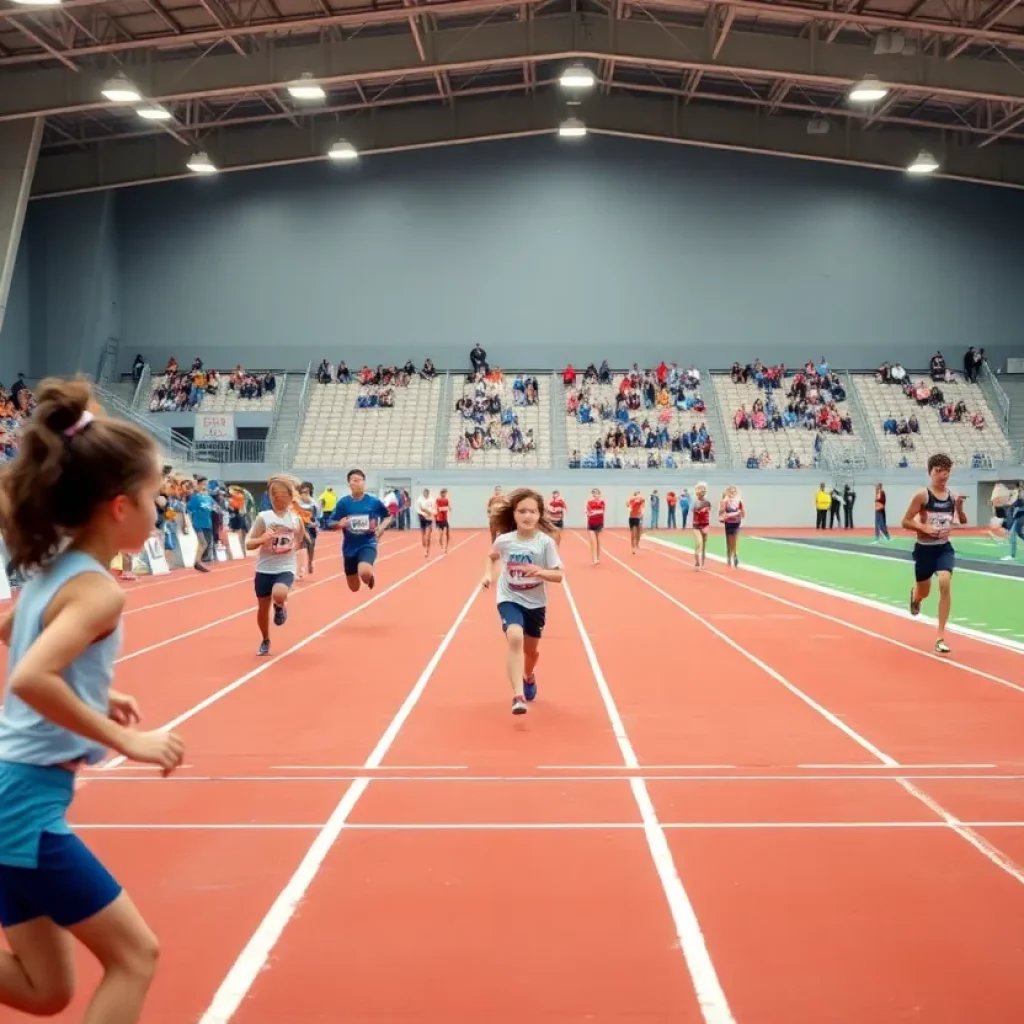 Athletes competing in the 2025 adidas Indoor Track Nationals