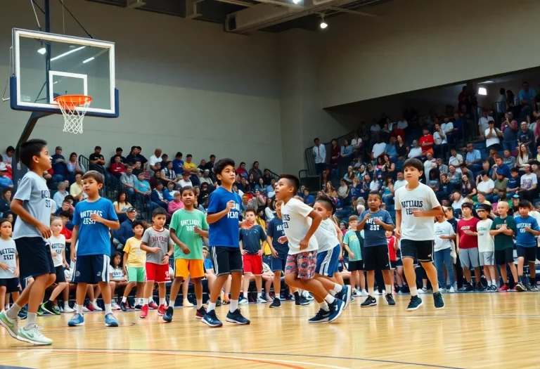 Young basketball players practicing on a court as excitement builds for player rankings