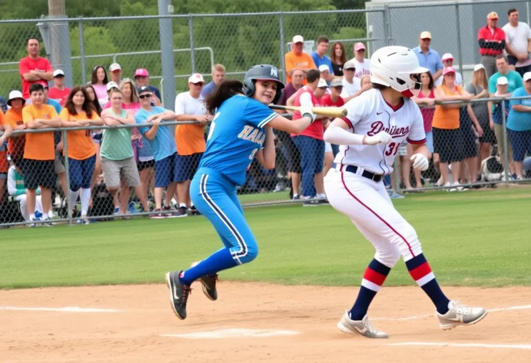 High school softball game in Central Florida