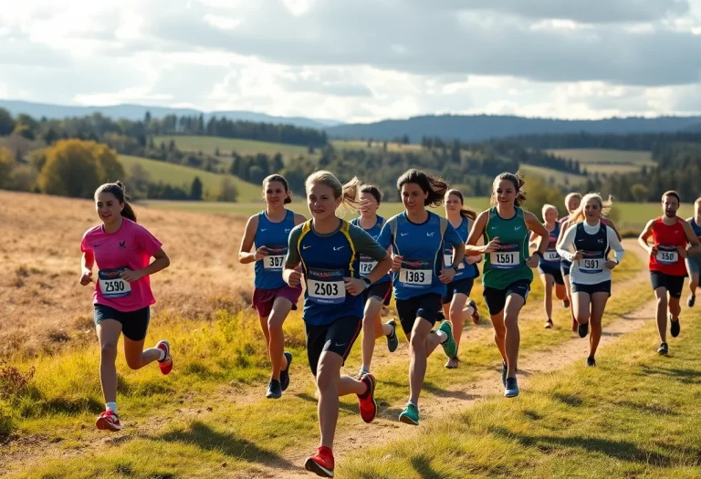 Diverse athletes training for cross country at SPIRE Academy