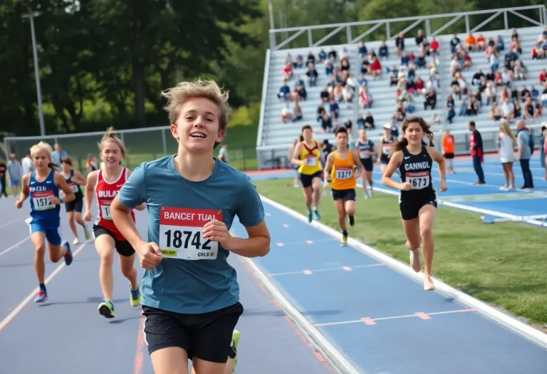 Athletes from Durango High School competing in track and field.