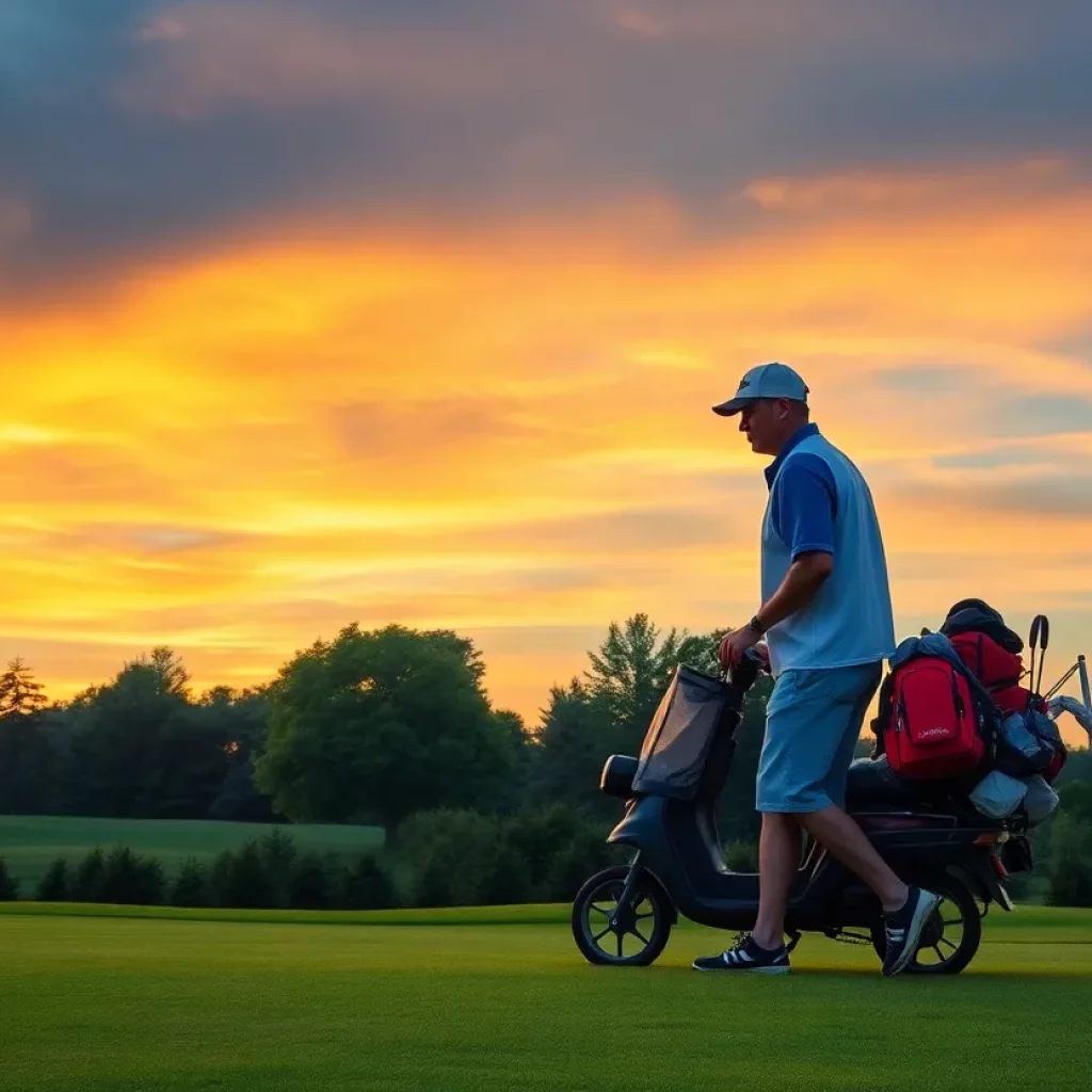 Scenic view of a golf course in Michigan