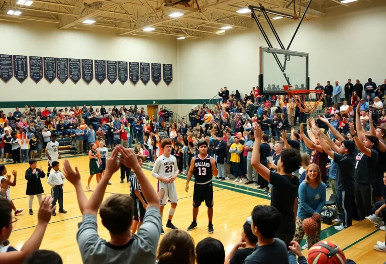 Kaneland Knights celebrate a basketball championship win