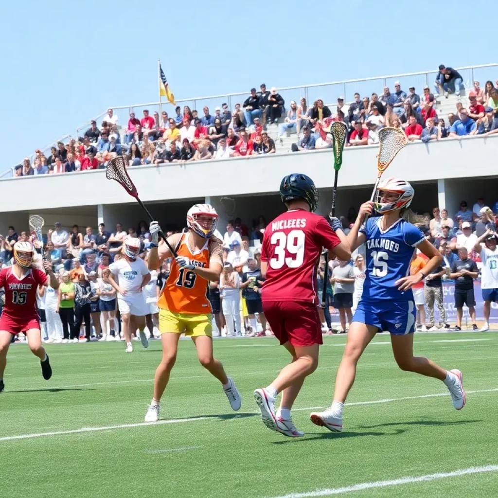 Kellam boys lacrosse team competing in a championship match