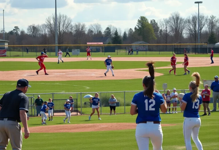 High school athletes competing in baseball, softball, and volleyball in Las Vegas.