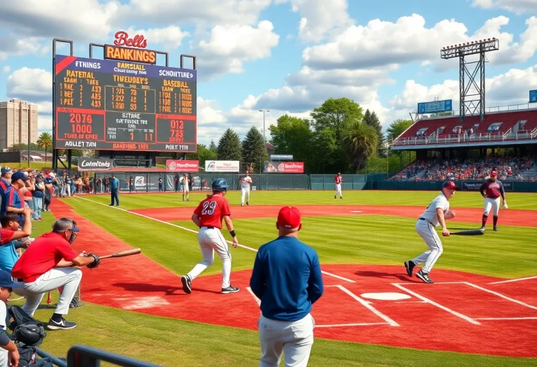 Lewisburg High School baseball team competing on the field