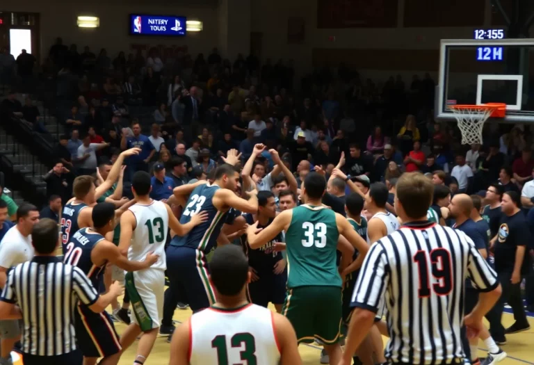 Brawl during Meadowville vs Uniontown basketball game