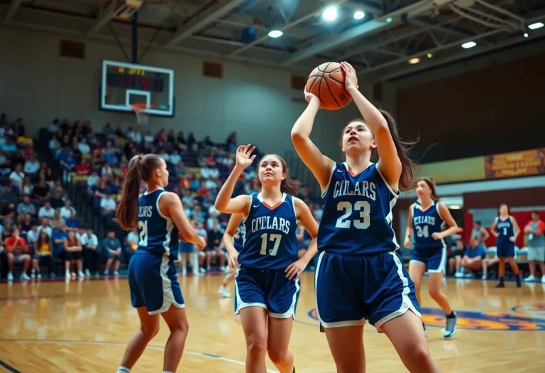 High school girls basketball championship game in Nebraska