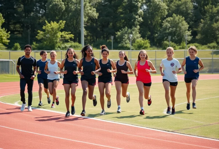 Salida High School track and field athletes practicing together