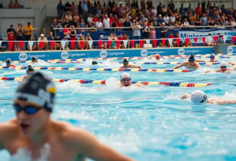 Swimmers competing at the PIAA Championships