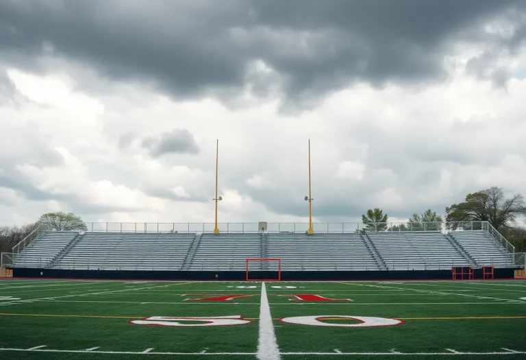 Empty Tuscaloosa High School football field