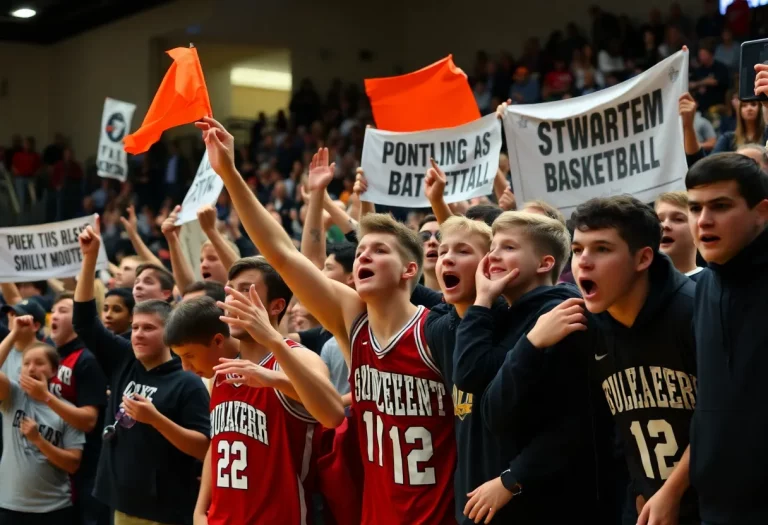 Chaos at Uniontown High School basketball game with brawl in the stands